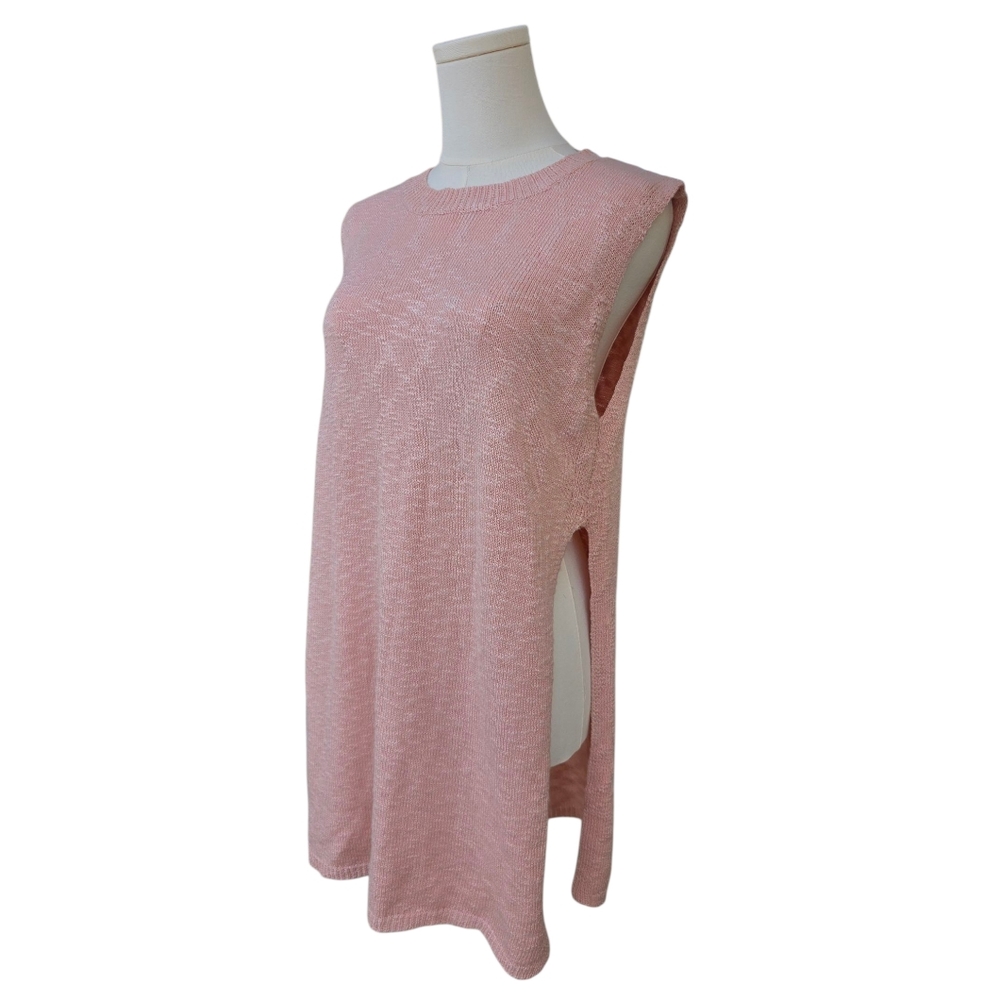 FASHION CLOTHING Sleeveless Pink Knit  Top